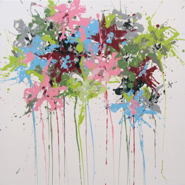 Painting titled "Poppy-2" by Isabelle Pelletane, Original Artwork, Acrylic