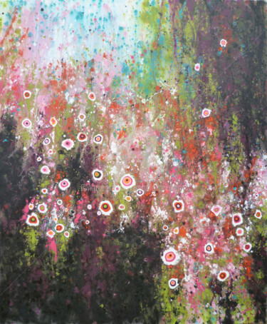 Картина под названием "Shiny" - Isabelle Pelletane, Подлинное произведение искусства, Акрил Установлен на Деревянная рама дл…