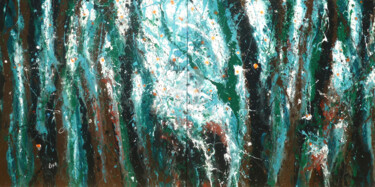 Painting titled "Mystic Forest" by Isabelle Pelletane, Original Artwork, Acrylic