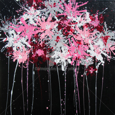 Картина под названием "Night Poppy" - Isabelle Pelletane, Подлинное произведение искусства, Акрил