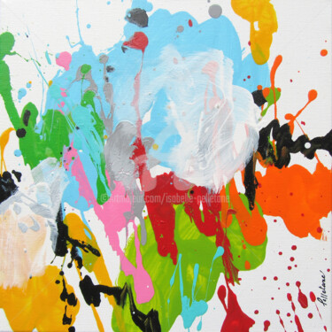 Peinture intitulée "Colored Cloud 2" par Isabelle Pelletane, Œuvre d'art originale, Acrylique Monté sur Châssis en bois