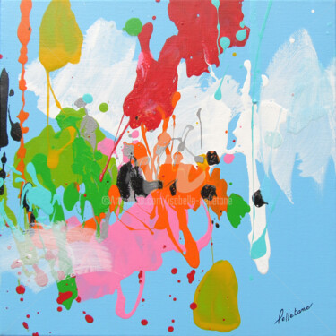 Peinture intitulée "Colored Cloud" par Isabelle Pelletane, Œuvre d'art originale, Acrylique Monté sur Châssis en bois
