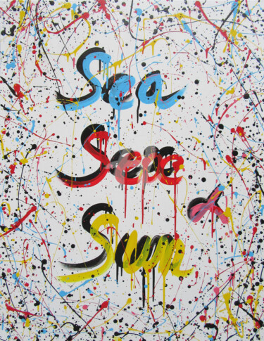 Pintura titulada "Sea Sex & Sun" por Isabelle Pelletane, Obra de arte original, Acrílico Montado en Bastidor de camilla de m…