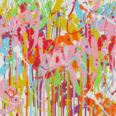 Malarstwo zatytułowany „Happy” autorstwa Isabelle Pelletane, Oryginalna praca, Akryl