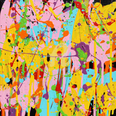 Картина под названием "Free" - Isabelle Pelletane, Подлинное произведение искусства, Акрил Установлен на Деревянная рама для…