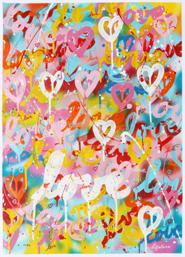Schilderij getiteld "Love Love 5" door Isabelle Pelletane, Origineel Kunstwerk, Acryl