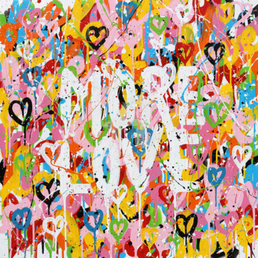 Pintura titulada "More Love" por Isabelle Pelletane, Obra de arte original, Acrílico Montado en Bastidor de camilla de madera