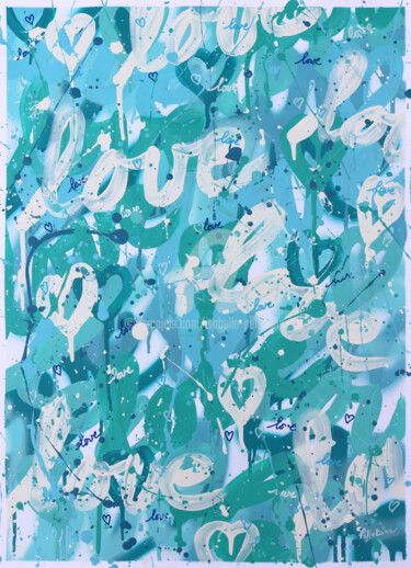 Painting titled "Love love 6" by Isabelle Pelletane, Original Artwork, Acrylic