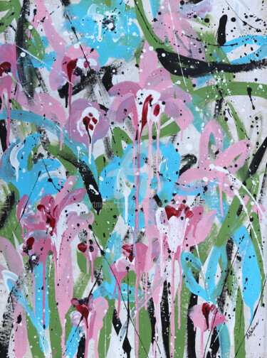 Schilderij getiteld "Summer dream 6" door Isabelle Pelletane, Origineel Kunstwerk, Acryl