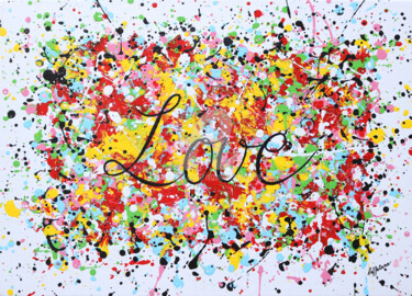 Картина под названием "Mini Love" - Isabelle Pelletane, Подлинное произведение искусства, Акрил