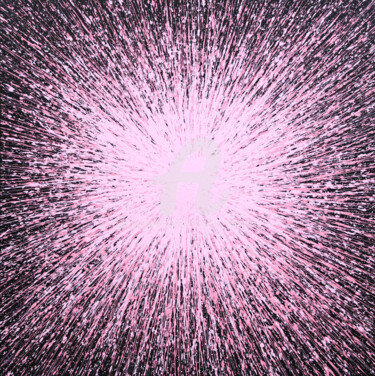 Painting titled "Pink star" by Isabelle Pelletane, Original Artwork, Acrylic