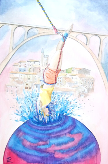 Pintura titulada "Aquarelle originale…" por Isabelle Redonnet, Obra de arte original, Acuarela