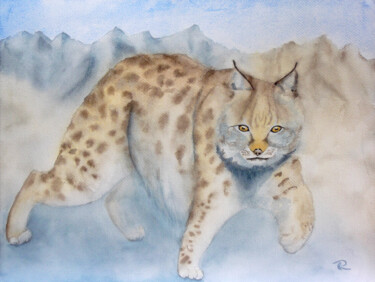 Painting titled "Aquarelle originale…" by Isabelle Redonnet, Original Artwork, Watercolor