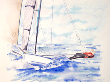 「Aquarelle originale…」というタイトルの絵画 Isabelle Redonnetによって, オリジナルのアートワーク, 水彩画