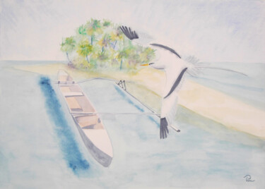 Картина под названием "AQUARELLE originale…" - Isabelle Redonnet, Подлинное произведение искусства, Акварель