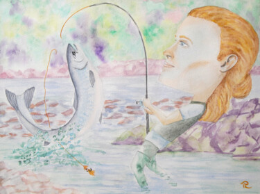Malarstwo zatytułowany „AQUARELLE originale…” autorstwa Isabelle Redonnet, Oryginalna praca, Akwarela