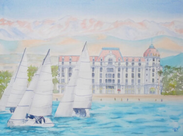 Painting titled "AQUARELLE originale…" by Isabelle Redonnet, Original Artwork, Watercolor