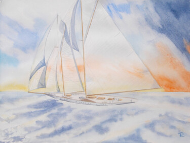 Painting titled "AQUARELLE originale…" by Isabelle Redonnet, Original Artwork, Watercolor