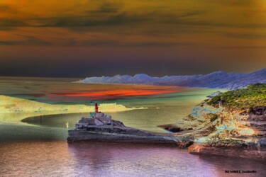 Fotografia intitolato "Phare Corse" da Isabelle Renimel, Opera d'arte originale, Fotografia manipolata