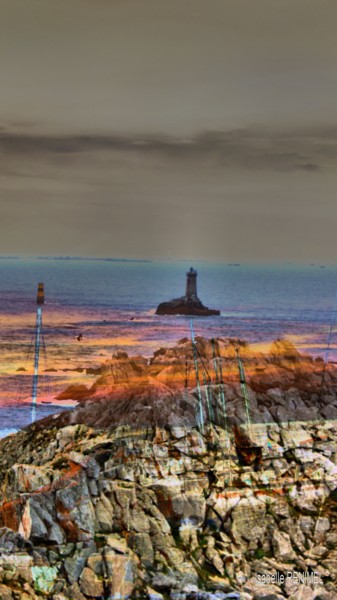 Photography titled "Phare de la Vieille" by Isabelle Renimel, Original Artwork, Manipulated Photography