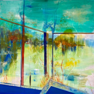 Peinture intitulée "paysage suédois" par Isabelle Reygaerts, Œuvre d'art originale, Huile