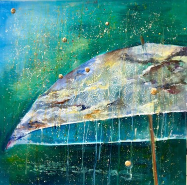 Peinture intitulée "21 juillet sous le…" par Isabelle Reygaerts, Œuvre d'art originale, Huile