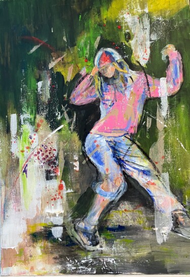 Pintura titulada "une folle envie de…" por Isabelle Reygaerts, Obra de arte original, Oleo