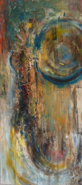 Malerei mit dem Titel "peinture abstraite" von Isabelle Reygaerts, Original-Kunstwerk, Acryl