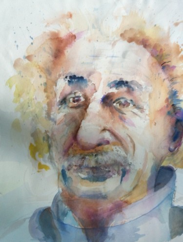 Pintura intitulada "Albert" por Isabelle Reygaerts, Obras de arte originais, Aquarela