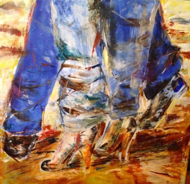 Peinture intitulée "le dernier tango" par Isabelle Reygaerts, Œuvre d'art originale, Acrylique