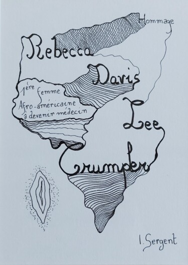 Disegno intitolato "Rebecca Davis Lee C…" da Isabelle Sergent, Opera d'arte originale, Pennarello