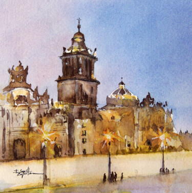 Painting titled "aquarelle I Seruch…" by Isabelle Seruch Capouillez, Original Artwork, Watercolor