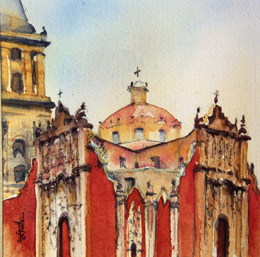 Painting titled "aquarelle I Seruch…" by Isabelle Seruch Capouillez, Original Artwork, Watercolor