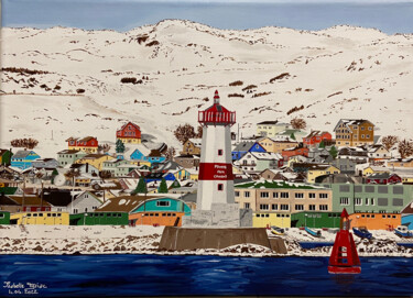 Peinture intitulée "Ville de Saint Pier…" par Isabelle Tysiac, Œuvre d'art originale, Acrylique
