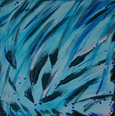 Painting titled "Plumes" by Isabelle Vautherin, Original Artwork, Acrylic