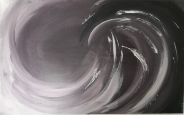 Painting titled "Infini" by Isabelle Vautherin, Original Artwork, Acrylic Mounted on Wood Stretcher frame