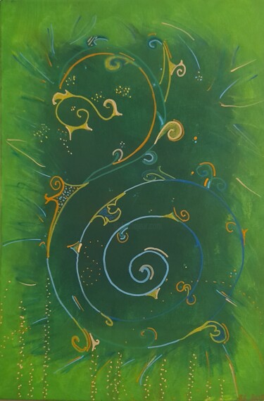 Картина под названием "Ode" - Isabelle Vautherin, Подлинное произведение искусства, Акрил Установлен на Деревянная рама для…