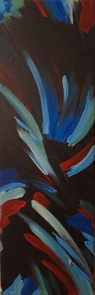 Painting titled "Vent" by Isabelle Vautherin, Original Artwork, Acrylic Mounted on Wood Stretcher frame