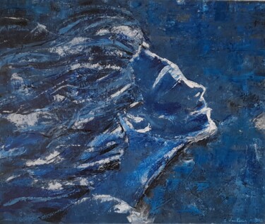 Painting titled "Respire" by Isabelle Vautherin, Original Artwork, Acrylic Mounted on Wood Stretcher frame