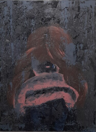 Pittura intitolato "tristesse" da Isabelle Vautherin, Opera d'arte originale, Acrilico Montato su Telaio per barella in legno