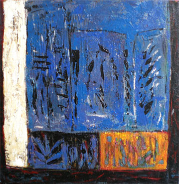 Peinture intitulée "Empreinte bleue" par Isabelle Venet, Œuvre d'art originale