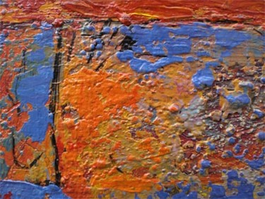 Peinture intitulée "détail sable bleu" par Isabelle Venet, Œuvre d'art originale