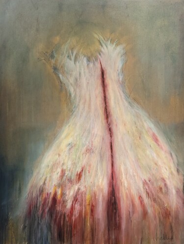 Painting titled "La suture" by Isabelle Vialle, Original Artwork, Oil