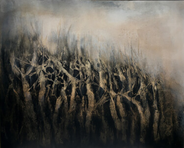 Painting titled "Mangrove" by Isabelle Vialle, Original Artwork, Pigments Mounted on Wood Stretcher frame