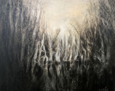 Картина под названием "paysage 02" - Isabelle Vialle, Подлинное произведение искусства, Пигменты Установлен на Деревянная ра…