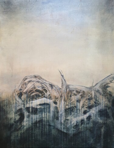 Картина под названием "Crépuscule 010" - Isabelle Vialle, Подлинное произведение искусства, Пигменты Установлен на Деревянна…
