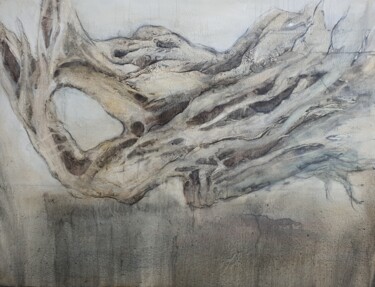 Картина под названием "Bois" - Isabelle Vialle, Подлинное произведение искусства, Пигменты Установлен на Деревянная рама для…