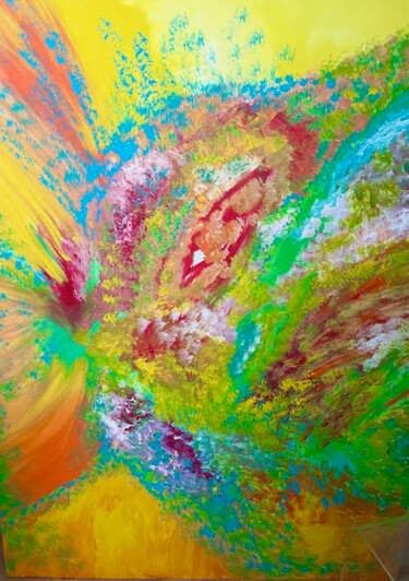 Painting titled "Effet colibri" by Isabelle Wachsmuth, Original Artwork, Acrylic