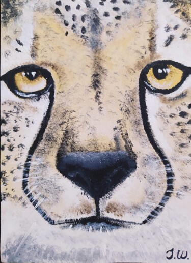Pintura titulada "Cheetah" por Isabelle Wickihalder, Obra de arte original, Acrílico