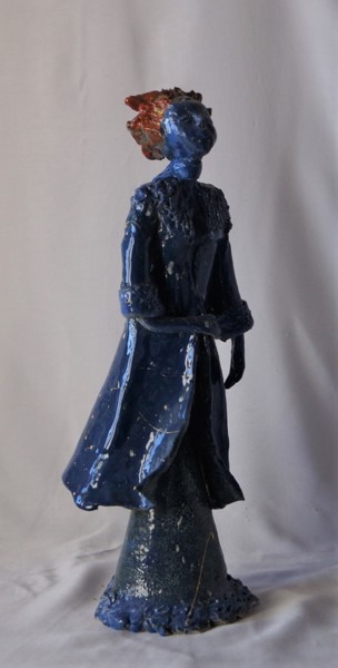 Skulptur mit dem Titel "Fille du vent" von Isabelle Zwang, Original-Kunstwerk, Keramik
